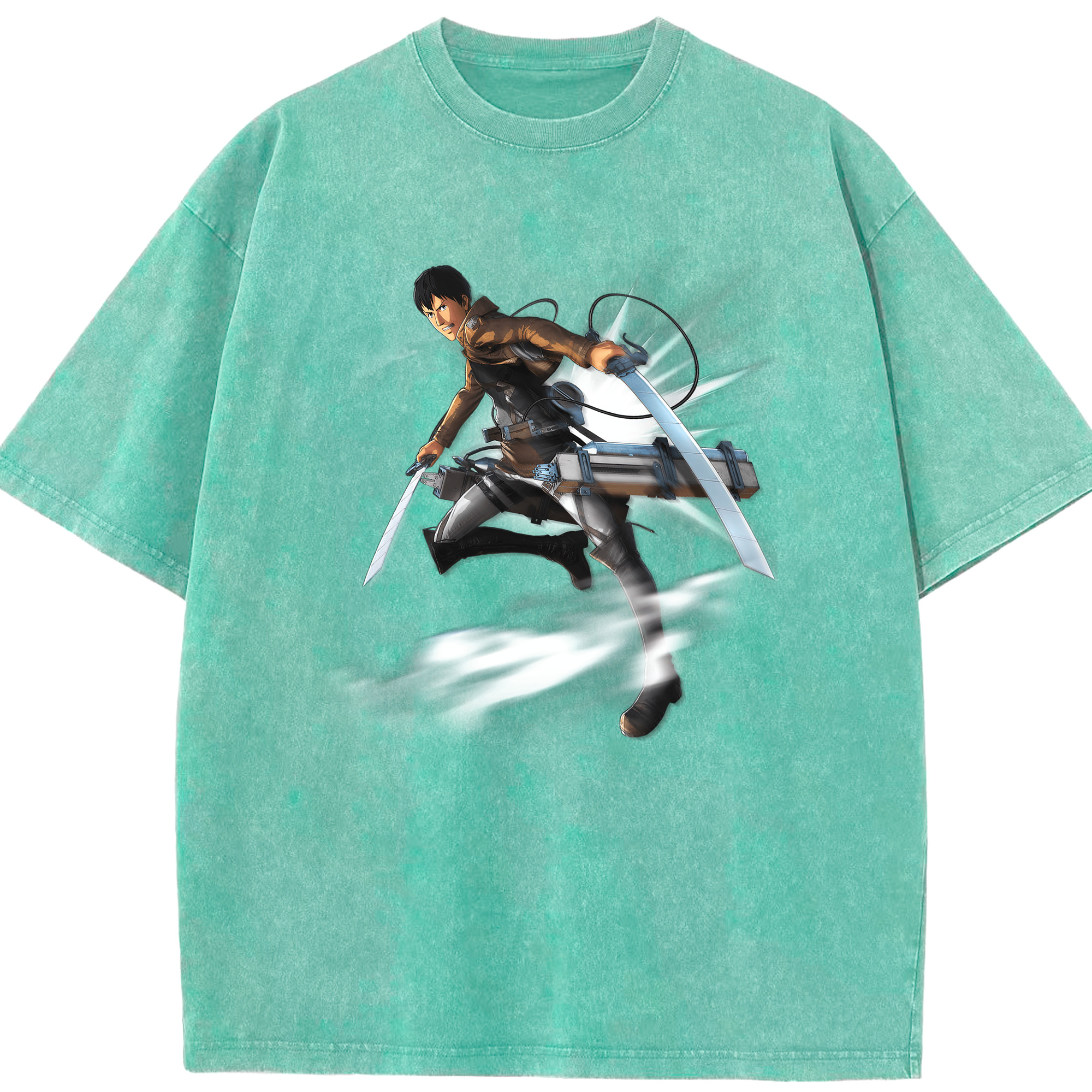 （画像用） 進撃の巨人 ベルトルト・フーバー Attack on Titan Bertholdt Hoover 綿100% ヴィンテージ風 半袖Tシャツ（フロントプリント）